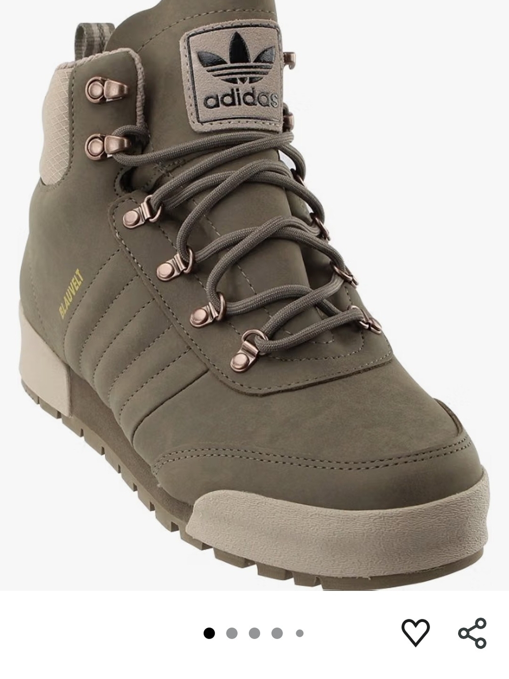 Adidas Jake Boot  Vapour Grey / Green  Men's Boots Size 10